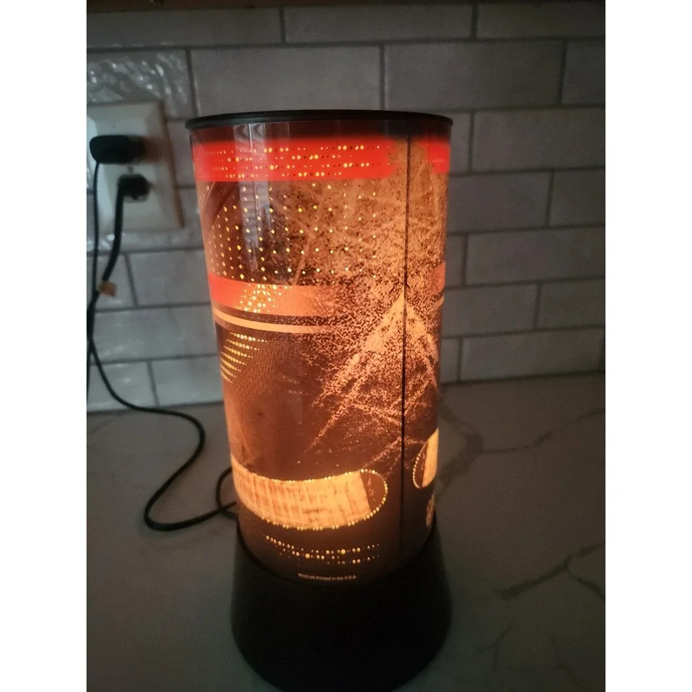 NHL Philadelphia Flyers Revolving Spinning Light Motion Lamp Wincraft Table Lamp